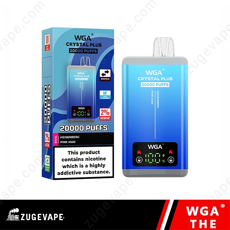 WGA Crystal Plus 20000 Puffs Dual Flavor 20K Disposable Vape for Sale